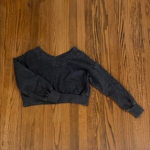 Women’s No Comment Black Cropped Sweatshirt